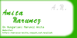 anita maruncz business card